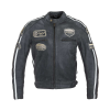 Motoros bőrkabát W-TEC Dark Vintage sötét szürke 3XL