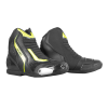 Motoros csizma W-TEC GlamCE, dupla varratok, sarok- és bokavédelem, bordázott panel, habszivacs bélés, légáteresztő AirMesh belső háló fekete-fluor sárga 40
