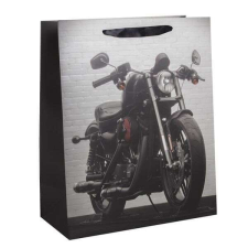 Motoros férfias ajándéktasak - 32x26 cm ajándéktasak
