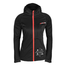 MotoZem Racing Team női softshell kabát fekete-piros motoros kabát