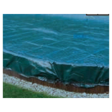 Mountfield Erős időjárásálló ovális fólia 5,5*3,7 méteres medencére zöld/fekete színben medence kiegészítő