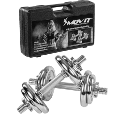MOVIT Kézisúlyzó szett 2x10 kg króm MOVIT kézisúlyzó