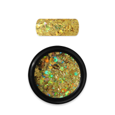 Moyra Holo glitter mix 07. Dark gold - 3g körömdíszítő