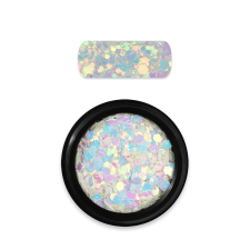 Moyra Holo glitter mix No. 12, Kaméleon Fehér - 3g körömdíszítő