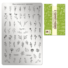 Moyra nyomdalemez 97 Green leaves 2 körömdíszítő