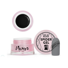 Moyra Spider gel 5g No. 02 Black műköröm zselé