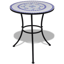 Mozaik asztal 60 cm kék / piros kerti bútor