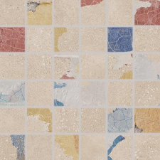  Mozaik Rako Betonico multicolour 30x30 cm matt WDM06797.1 járólap