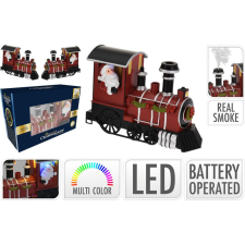  Mozdony LED-es, füstölő M13x18cm dekorációs kellék