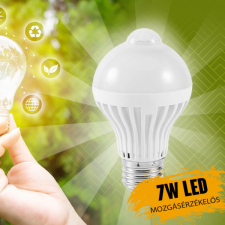 Mozgásérzékelős LED izzó E27 foglalatba 7W izzó