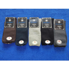 MR Pamut Mr.Pamut gumi nélküli, bordás szárú férfi zokni több színben, 5 páras csomagban, 39-42