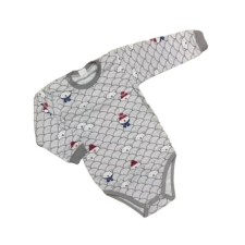 MROFI Hosszú Ujjú Body - Szürke Jeges Macis - 86 kombidressz, body