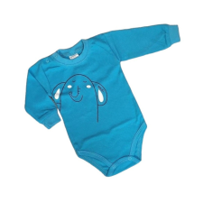 MROFI Hosszú ujjú vállon pattentos body - Türkizkék / Elefántos - 74 kombidressz, body