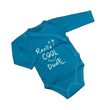MROFI Réklis Hosszú ujjú body- Türkiz "Really Cool" - 56 kombidressz, body