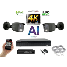 MS - 4K AI IP kamerarendszer 2 kamerával switchel 8 Mpix GT - 6379K2B megfigyelő kamera