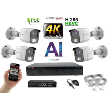 MS - 4K AI IP kamerarendszer 4 kamerával switchel 8 Mpix WT - 6378K4B megfigyelő kamera