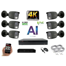 MS - 4K AI IP kamerarendszer 6 kamerával switchel 8 Mpix GT - 6379K6B megfigyelő kamera