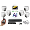  MS - 4K AI IP kamerarendszer 6 kamerával switchel 8 Mpix WD - 6376K6B