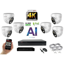 MS - 4K AI IP kamerarendszer 6 kamerával switchel 8 Mpix WD - 6376K6B megfigyelő kamera