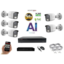 MS - AI IP kamerarendszer 5 kamerával switchel 5 Mpix WT - 6372K5B megfigyelő kamera