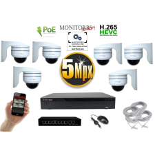  MS - IP PTZ kamerarendszer 6 kamerával switchel 5MPix - 6008k6B megfigyelő kamera