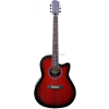  MSA Roundback elektroakusztikus gitár, piros