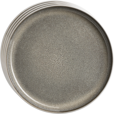 Mäser Lunaria Brown desszert tányér szett, 20 cm, 4 db, barna tányér és evőeszköz