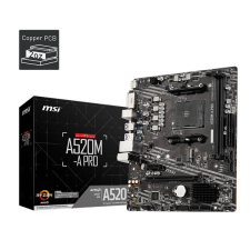 MSI Computer MSI Alaplap AM4 A520M-A PRO AMD A520, mATX alaplap