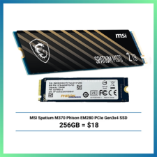 MSI DT Phison EM280256GYTCTAS-E13T2MS 256GB NVME SSD (342751) merevlemez