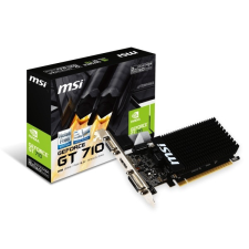 MSI Videokártya PCI-Ex16x nVIDIA GT 710 2GB DDR3 Passzív (GT 710 2GD3H LP) videókártya