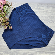 MST Magas derekú BORDÁZOTT női alsó EXTRA méret (mama bugyi) 4XL, Kék