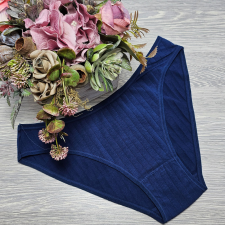 MST Női bugyi bordás anyagból Kék, 2XL/3XL női alsó