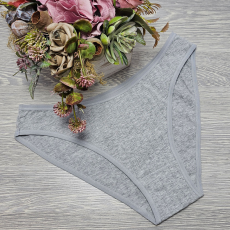 MST Női bugyi bordás anyagból Világos szürke, S/M