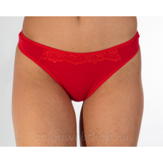 MST Női tanga csipke díszítéssel L/XL, Piros
