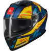MT HELMETS MT Braker SV Fury zárt motoros bukósisak kék-sárga