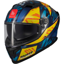 MT HELMETS MT Braker SV Fury zárt motoros bukósisak kék-sárga bukósisak