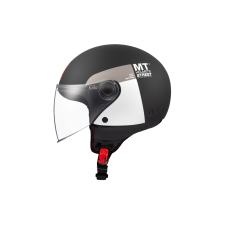 MT HELMETS MT STREET INBOARD D2 nyitott motoros sisak matt fekete-fehér bukósisak