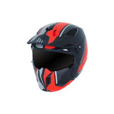 MT HELMETS MT Streetfighter SV Twin matt fekete / piros próbás sisak S méretben bukósisak