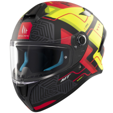 MT HELMETS MT Targo S Brik zárt bukósisak matt fekete-sárga bukósisak