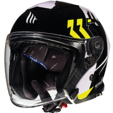 MT HELMETS Mt Thunder 3 SV Venus nyitott kerékpársisak fekete-fehér-fluo sárga bukósisak