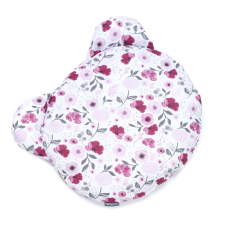 MT T Mackó párna - Fehér alapon rózsaszín árvácskák babaágynemű, babapléd