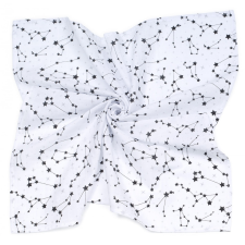 MT T Nagy textil pelenka (120x120) - Fehér alapon fekete csillagképek mosható pelenka