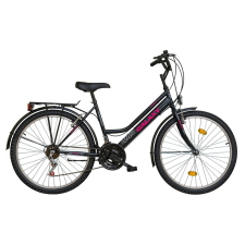  MTB City 26-os női kerékpár fekete-rózsa mtb kerékpár