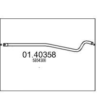 MTS kipufogócső MTS 01.40358 autóalkatrész