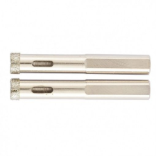 MTX 2db 12x67mm galvanizált gyémánt körkivágó, üveg/kerámia barkácsgép tartozék