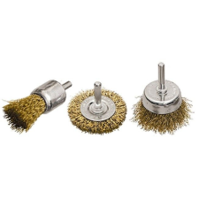 MTX Csapos drótkorong készlet 3db-os, fúrógéphez, réz barkácsgép tartozék