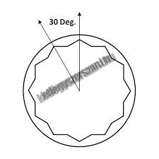 MTX racsnis csillag kulcs 14x15mm CrV BiHEXagonal fogó