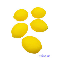  Mű citrom egész 9cm 5db/csomag dekorációs kellék