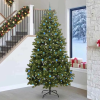  Mű karácsonyfa LED -es lámpákkal Zöld 270 cm PVC és fém