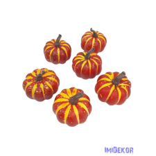  Mű tök 6cm 6db/csomag - Bordó dekorációs kellék